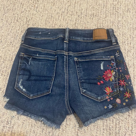 American eagle floral denim short shorts size 4 - Picture 3 of 3